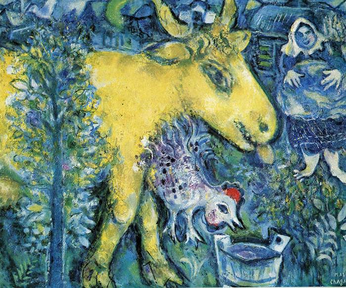 Der Farmyard Zeitgenosse Marc Chagall Ölgemälde